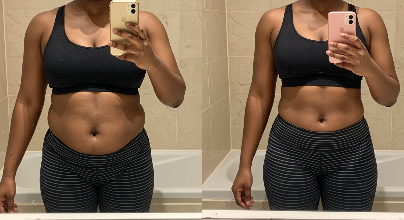 Ngozi before and after